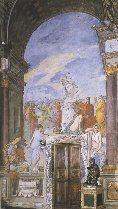 Sandro Botticelli Francesco Furini,Lorenzo the Magnificent and the Platonic Academy in the Villa of Careggi (mk36) oil painting picture